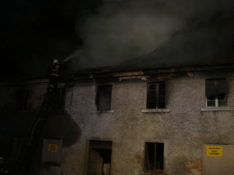 POŻAR BUDYNKU MIESZKALNEGO - OSP Swieriawa