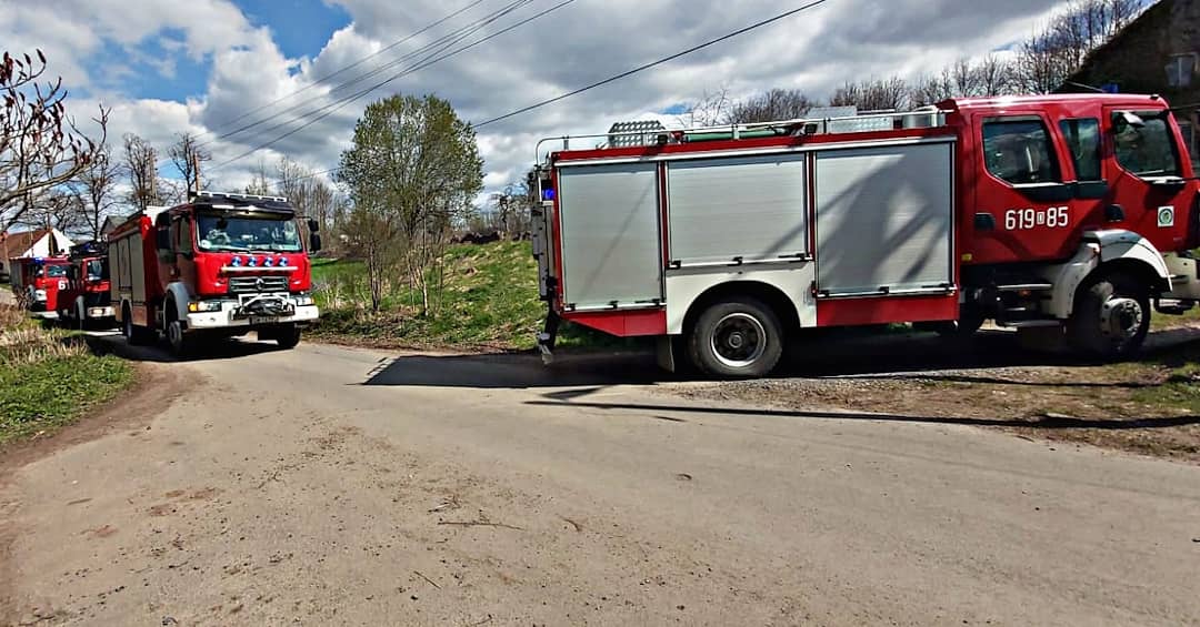 Pożar sadzy w kominie - OSP Swieriawa