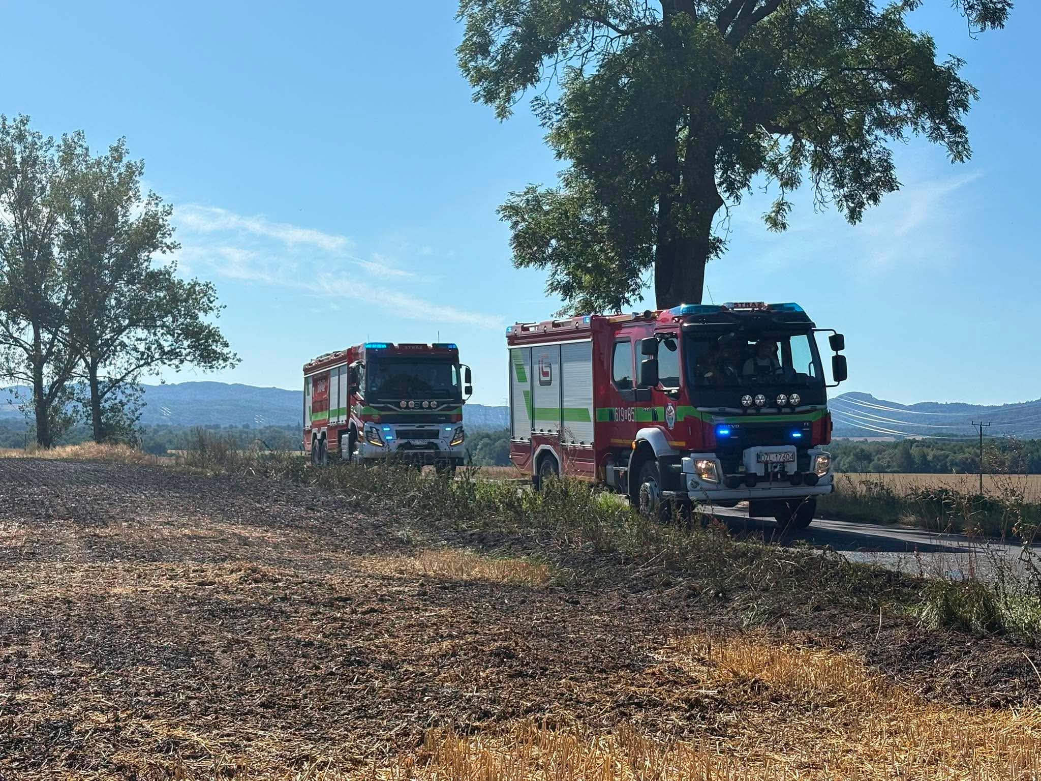 Pożar ścierniska - OSP Swieriawa